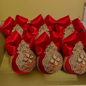 Gorgeous RED handmade ornaments